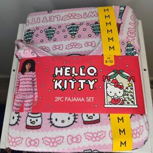 Sanrio Hello Kitty Women's Let It Snow 2 Piece Pajama Set Size 8-10 NWT